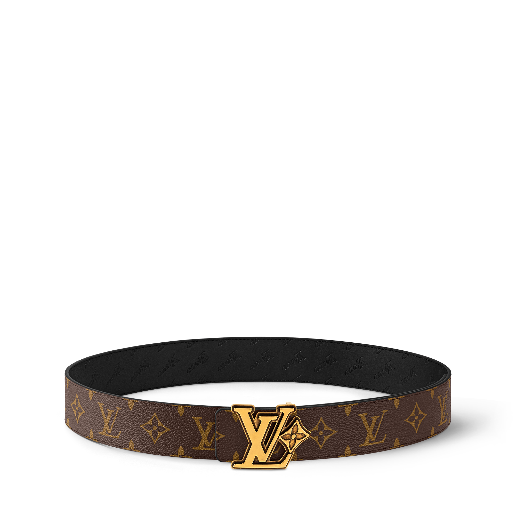 【miyu】Louis Vuitton ベルト ゴールド✕黒 LV Flower 40MM Reversible Belt - Luxury Brown | LOUIS VUITTON